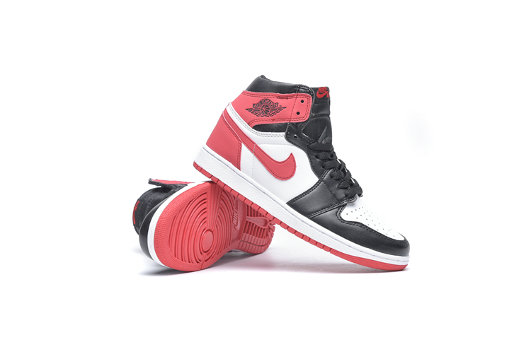 New Air Jordan 1 Sky Black White Red GS Shoes